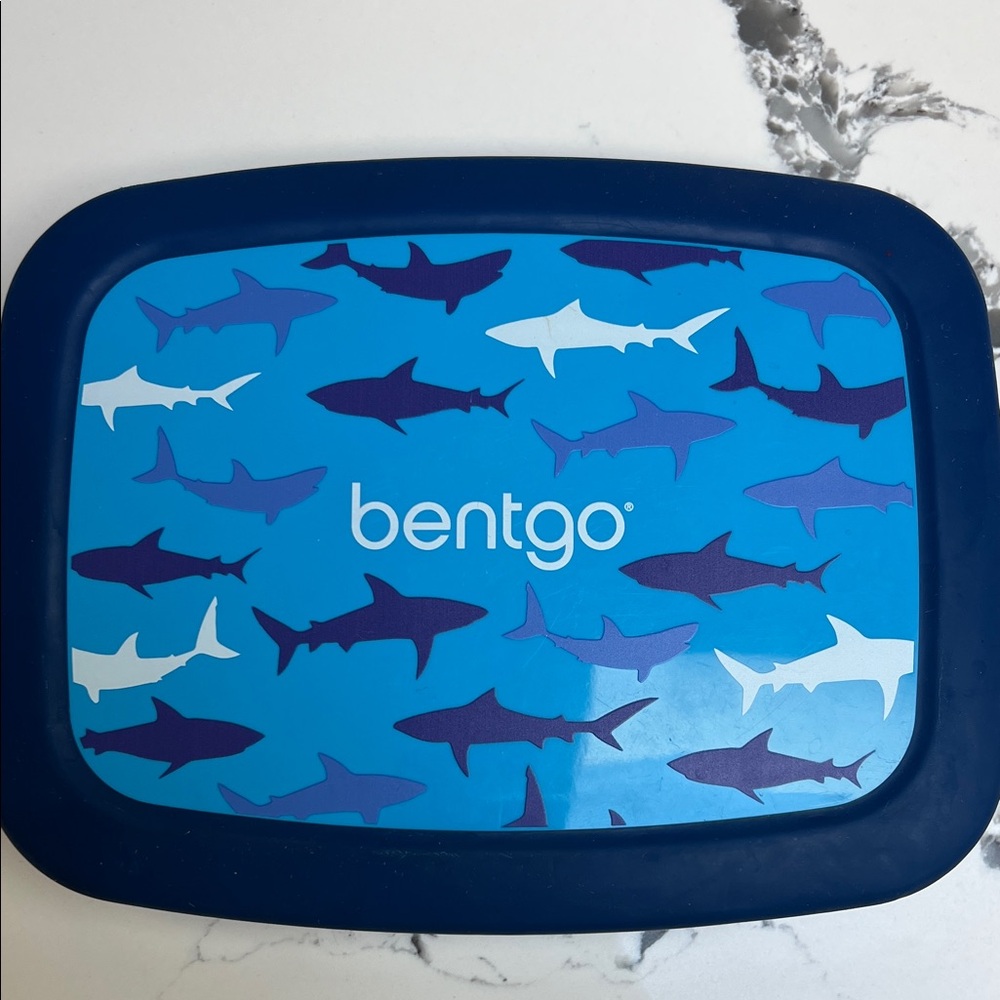 Bentgo Kids Shark Adventure Lunch Box - Blue and Purple